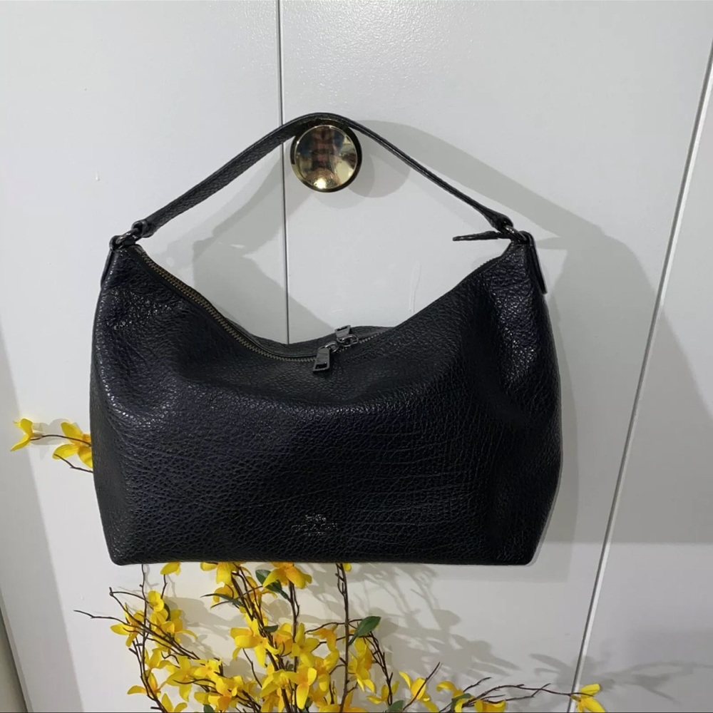 COACH Celeste Black Leather Hobo Bag #25030E